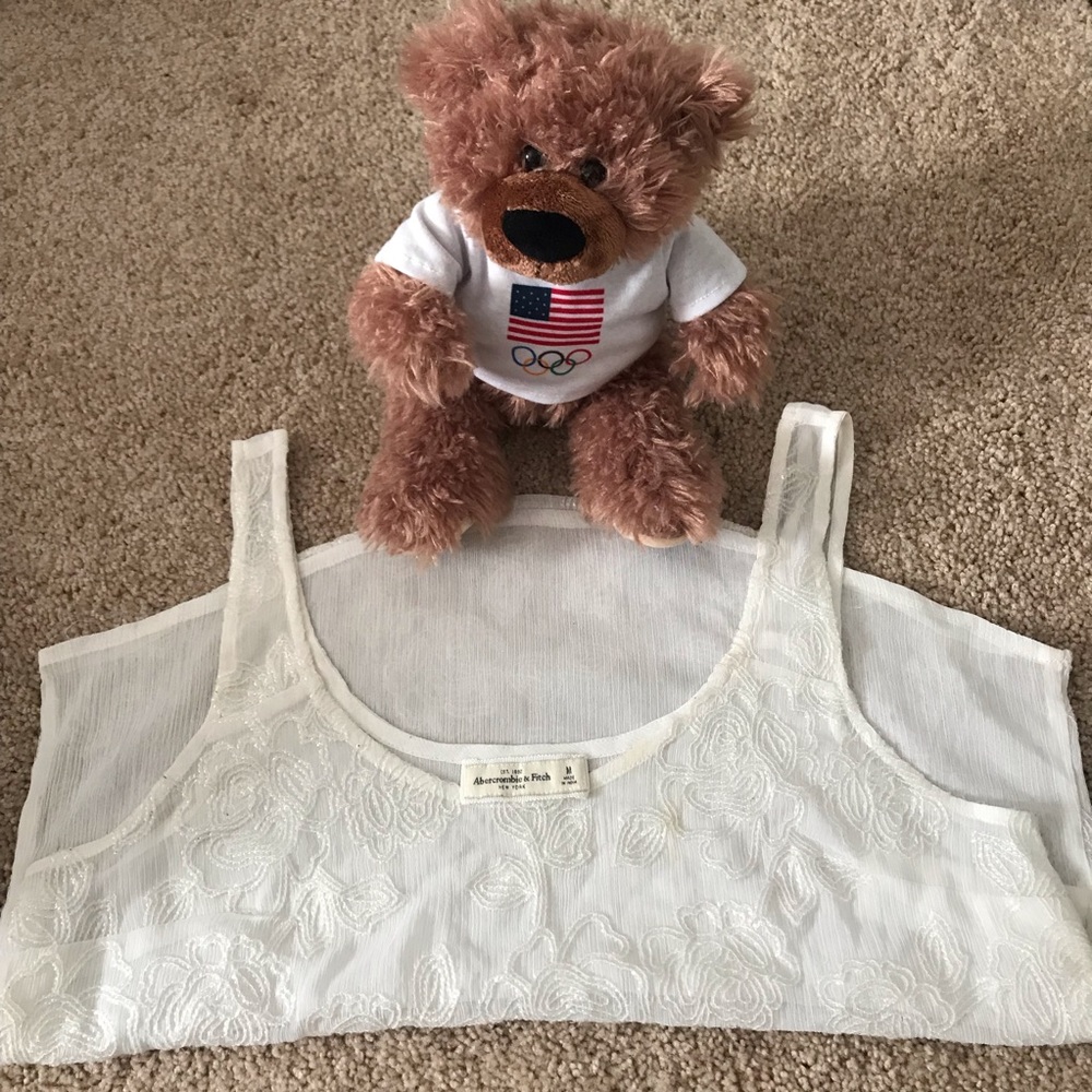 SOLD Abercrombie & Fitch SOLD See Through White Tank Top - Picture 2 of 6
